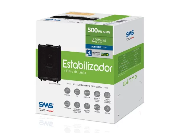 Estabilizador SMS Revol Speedy 500VA Mono 110v - Imagem 2