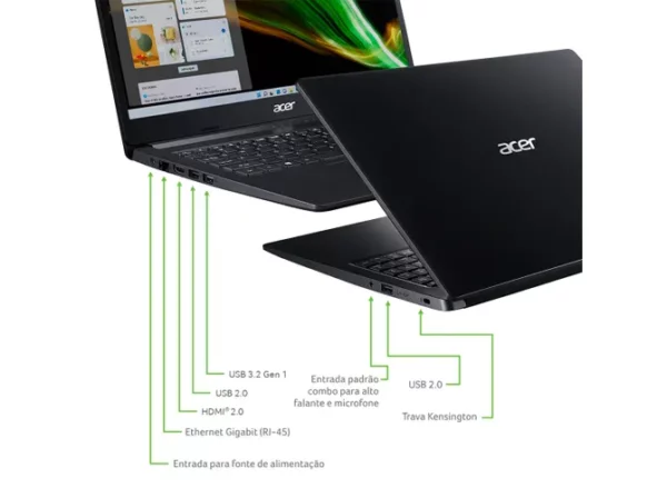 Notebook Acer A315-34-C9WH Celeron 4 128 W11H - Imagem 2
