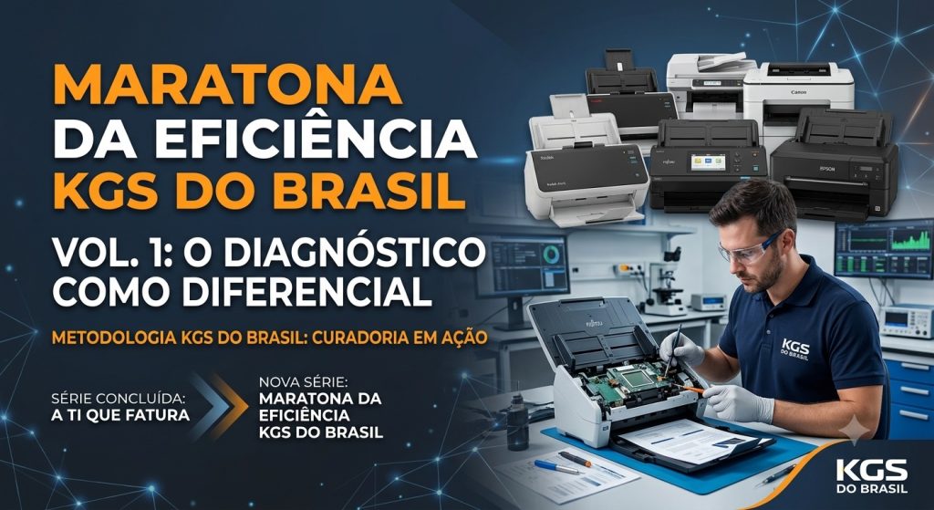 Sua infraestrutura de digitalização está pronta para a próxima etapa? Não espere pela falha do equipamento para entender o valor da curadoria. Entre em contato com a KGS DO BRASIL e agende uma avaliação diagnóstica inicial. Vamos juntos transformar o seu parque tecnológico no pilar de alta performance que o seu negócio exige para crescer com segurança e previsibilidade.